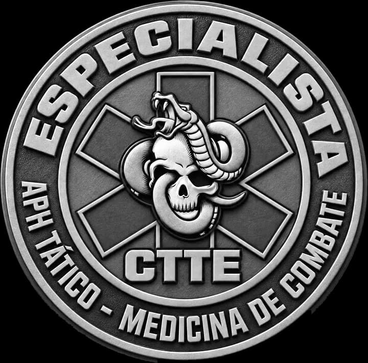 Brasão da Pós-graduação em APH Tático — Medicina de Combate